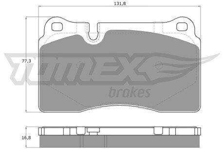 Колодки тормозные (передние) VW Touareg 02- (Brembo) TX1473