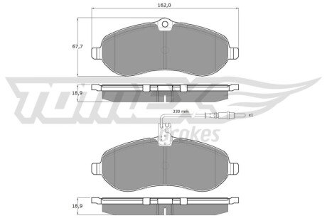 Колодки гальмівні (передні) Fiat Scudo 07- TX1483