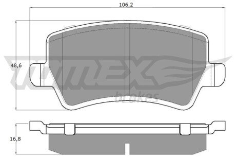 Колодки гальмівні (задні) Land Rover Range Rover 11-/Volvo S80/V70 06- (TRW) Q+ TOMEX TX1485 (фото 1)