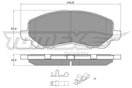 Колодки тормозные (передние) Citroen C4/Peugeot 4008 12-/Mitsubishi Lancer/Outlander 03-/Jeep/Dodge TX1527