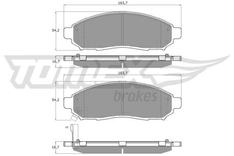 Колодки гальмівні (передні) Nissan NP300 Navara/Pathfinder III 05- TX1528