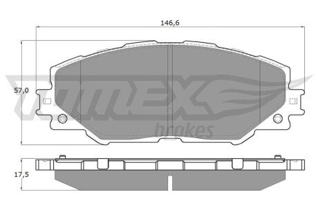 Колодки гальмівні (передні) Toyota Auris 10-18/Prius 08-/Rav4 III/IV 06- TX1541