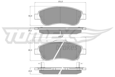 Колодки гальмівні (передні) Honda CR-V III/IV 06- TX1570