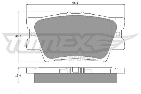 Колодки гальмівні (задні) Toyota Camry/Rav4/Lexus ES 06- (Akebono) TX1573