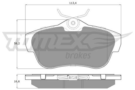 Колодки гальмівні (задні) Fiat Scudo/Peugeot Expert 1.6D/2.0D 07- TOMEX TX1594 (фото 1)