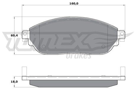 Колодки гальмівні (передні) Renault Trafic III/Opel Vivaro B 14-/Nissan NV300/Fiat Talento 16- TOMEX TX1704 (фото 1)