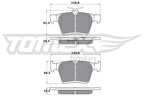 Колодки гальмівні (задні) Audi A3/VW Golf 12-/Touran/Passat B8 14-/Skoda Karoq 17-/Octavia 20- TX1705