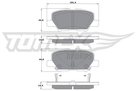 Колодки гальмівні (задні) Citroen C4 Aircross/Mazda 6/Mitsubishi Outlander III/Peugeot 4008 12- TX1730