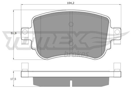 Колодки тормозные (задние) Audi Q3/Skoda Octavia/Seat Leon/VW Golf/Sharan 12-/Passat B8/Caddy IV 14- TX1732