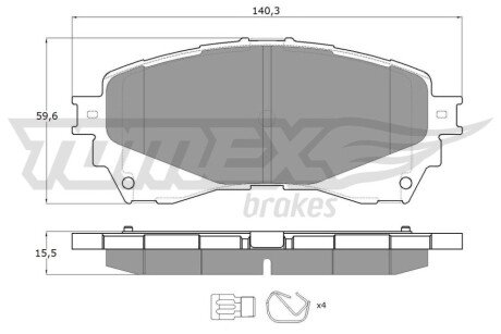 Колодки гальмівні (передні) Mazda 6 12- TX1741