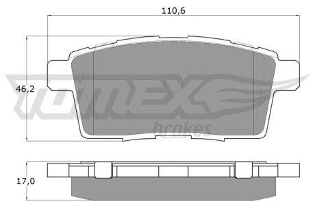 Колодки гальмівні (задні) Mazda CX-7 2.2-2.5/CX-9 3.5/3.7 06- (Akebono) TX1743