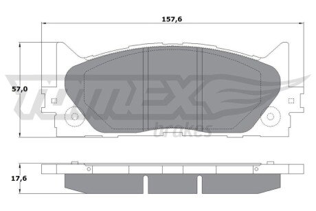 Колодки гальмівні (передні) Toyota Camry/Lexus ES 01- (Akebono) TX1759