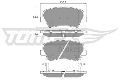 Колодки гальмівні (передні) Hyundai Elantra 10-/ i30 11-/ Kia Cee 12- R15 (Bosch) TX1768