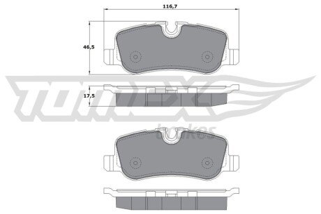 Колодки гальмівні (задні) Land Rover Range Rover/Discovery III/IV 04- (TRW) TX1772