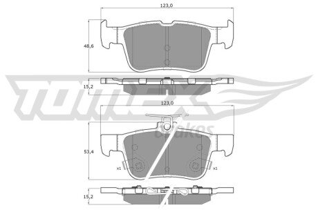 Колодки гальмівні (задні) Ford Focus 18-/Galaxy/Mondeo/S-Max 14-/Kuga 12-/Ford USA Edge/Fusion 06- TX1776