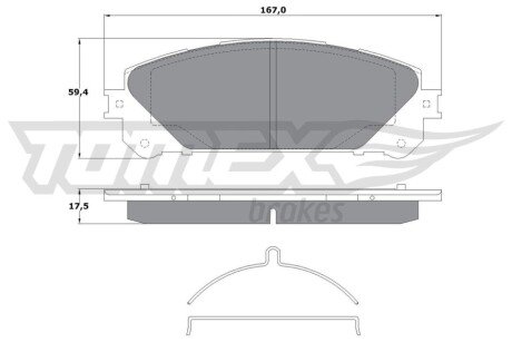 Колодки гальмівні (передні) Lexus RX 08-/ Toyota Camry 17- TX1780