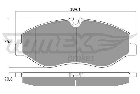 Колодки гальмівні (передні) MB Vito (W447) 14- TOMEX TX1812 (фото 1)