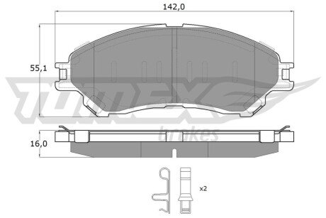 Колодки гальмівні (передні) Suzuki SX4 S-Cross 13-/Vitara 15- TX1813