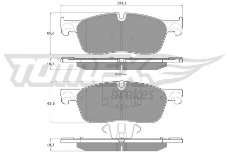 Колодки тормозные (передние) Land Rover Discovery/Range Rover 2.0D 11- (Ate) TX1815