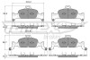 Колодки гальмівні (передні) Audi A4/A5/A6/A7/Q5 15- (Ate-Teves) Q+ TOMEX TX1822 (фото 1)