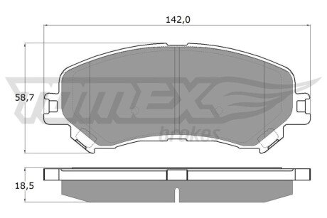 Колодки гальмівні (передні) Renault Scenic/Megane 15- (Akebono) Q+ TX1825