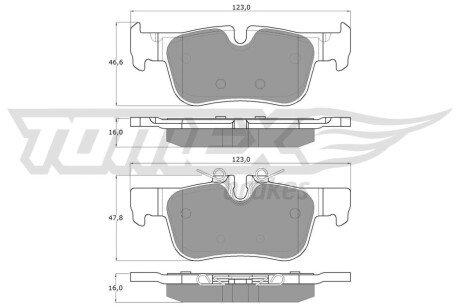 Колодки гальмівні (задні) BMW 2 (F44-46)/X1/i3 Hybrid 13- (Ate-Teves) Q+ TX1844