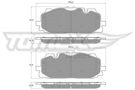 Колодки гальмівні (передні) Audi A5/Q7 2.0-3.0 D 15-/VW Touareg 17- (Akebono) TX1860