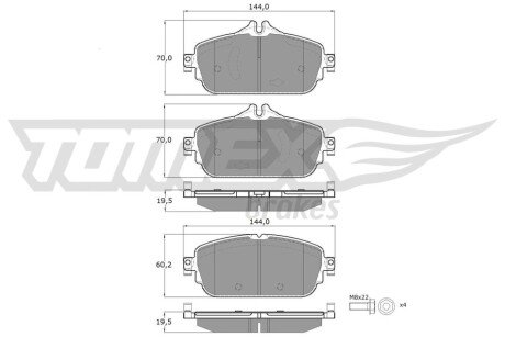 Колодки гальмівні (передні) MB Vaneo (W414) 02-05 TX1874