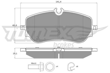 Колодки тормозные задние TX 19-14