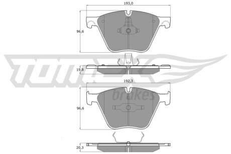 Колодки гальмівні (передні) BMW 5 (F07)/7 (F01)/X5 (E70/F15)/X6 (E71/F16) 06- (ATE-Teves) (Q+ TX1945