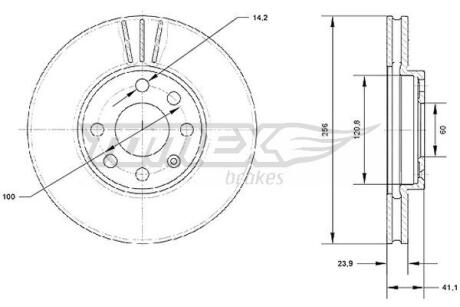 Диск тормозной передний TX 70-17