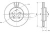 Диск гальмівний (передній) Ford Mondeo III 1.8-2.2 (300x23.9) TOMEX TX7044 (фото 1)