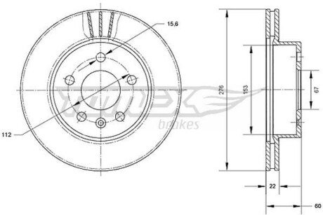 Диск гальмівний передній TX7052