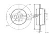 Диск гальмівний (задній) BMW 3 (E36/E46) 91-05 (280x10) (з покриттям) (повний) TOMEX TX7145 (фото 1)