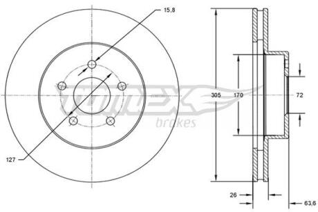 Диск тормозной передний TX 72-23