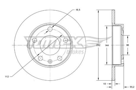 Диск тормозной передний TX 72-26