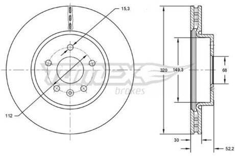 Диск гальмівний передній TX7256