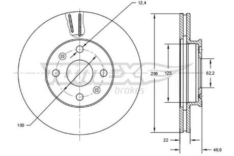 Диск тормозной передний TX 73-03