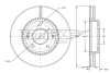 Диск гальмівний (передній) Hyundai Elantra/I30 II 11-/Kia CeeD/ Cerato III 13- (280x23) PRO TOMEX TX7330 (фото 1)