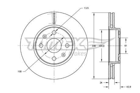 Диск тормозной передний TX 73-50