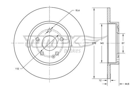 Диск тормозной передний TX 74-07