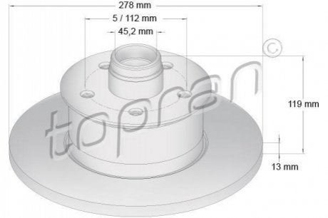 Гальмівний диск TOPRAN / HANS PRIES 103263 (фото 1)