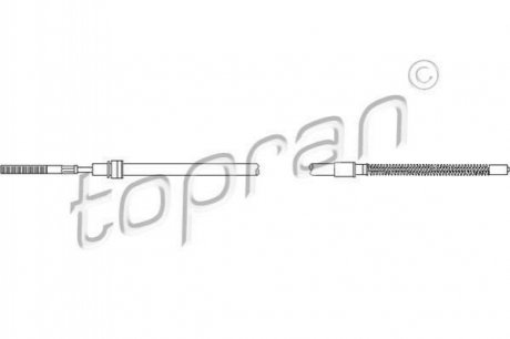 Трос тормозной системы TOPRAN / HANS PRIES 104023 (фото 1)