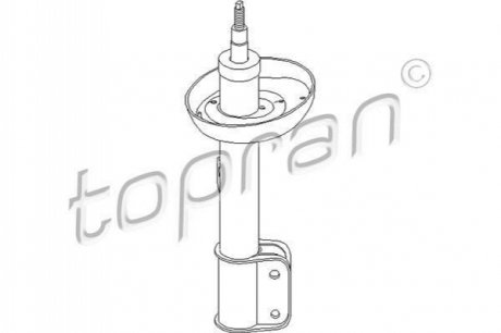 Амортизатор газовий переднiй, лiвий TOPRAN / HANS PRIES 206691 (фото 1)