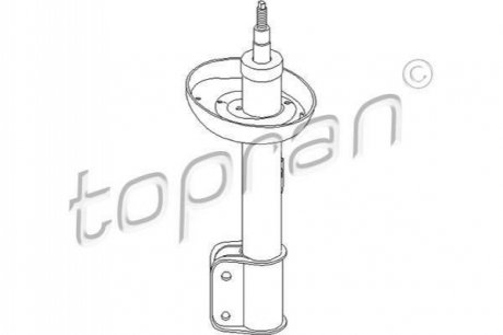 Амортизатор газовий переднiй, правий TOPRAN / HANS PRIES 206692 (фото 1)