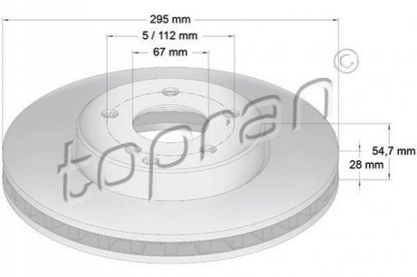 Гальмівний диск TOPRAN / HANS PRIES 401051 (фото 1)