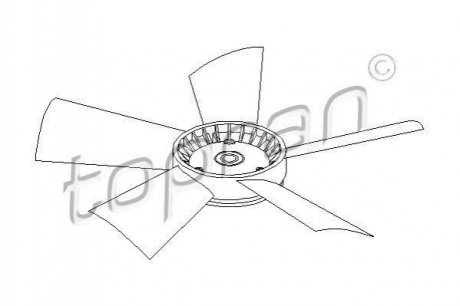 Вентилятор охолодження двигуна (крильчатка) TOPRAN / HANS PRIES 401191 (фото 1)