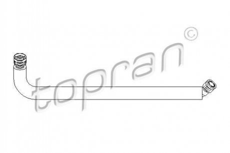 Патрубок системы вентиляции (картер) TOPRAN / HANS PRIES 501418 (фото 1)