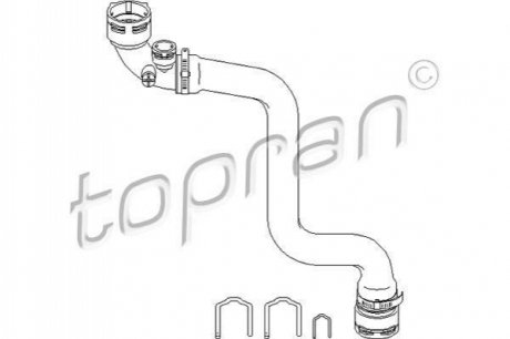 Патрубок радіатора охолодження TOPRAN / HANS PRIES 501562 (фото 1)