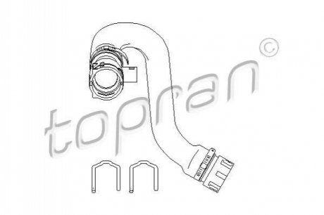 Патрубок радиатора охлаждения TOPRAN / HANS PRIES 501563 (фото 1)